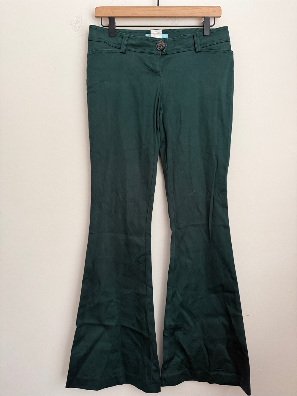 Marciano Dark Green Flare Pants low rise 6